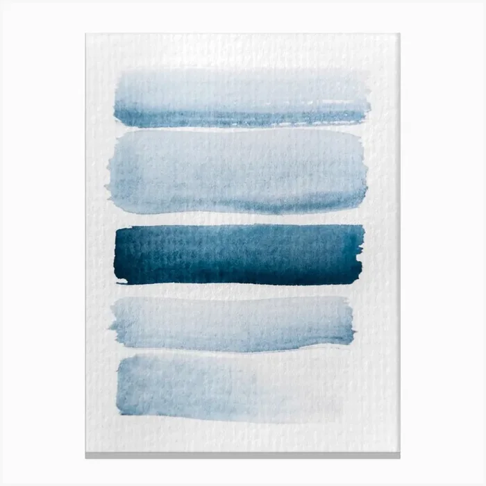 Aquarelle Meets Pencil Stripes Canvas Print by Studio Nahili