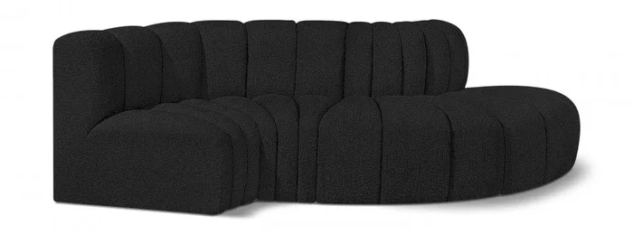Arc 104 ” Boucle Fabric Upholstered 4pc. Modular Sectional