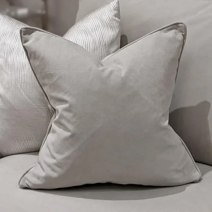 Ari Stone Grey Velvet Cushion – 50 x 50cm