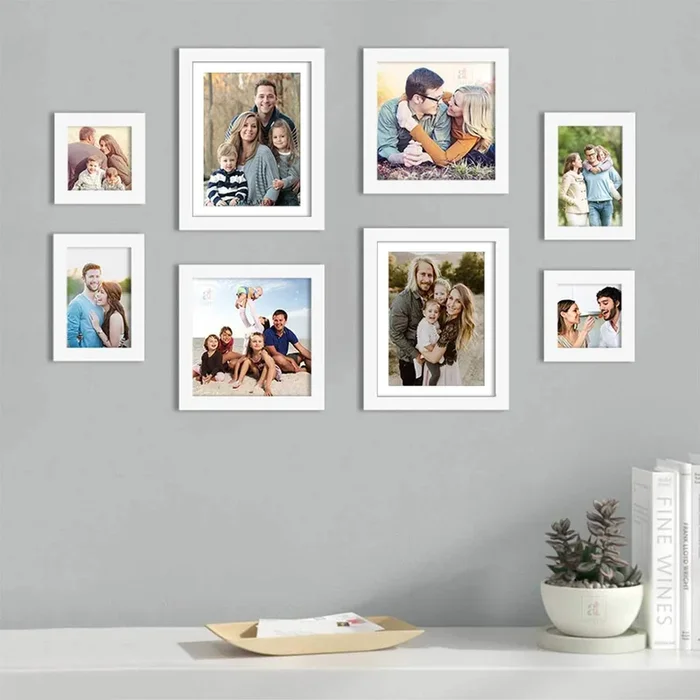 Art Street Set of 8 Wall Photo Frame, Picture Frame for Home Decor (Size -5×5,5×7,8×8,8×10 Inchs)