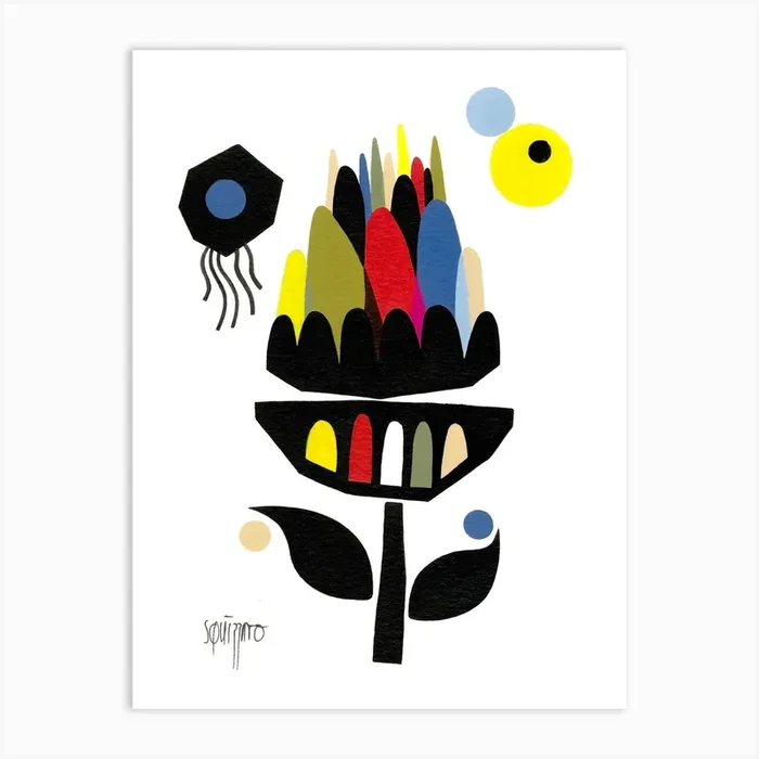 Artichaut Cosmique Art Print by Squizzato