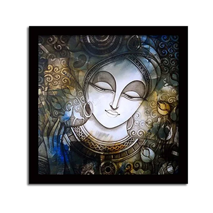 Artistic Krishana Framed Painting, 1 Framed Art Print For Wall Decor Size – 13 x 13 Inch