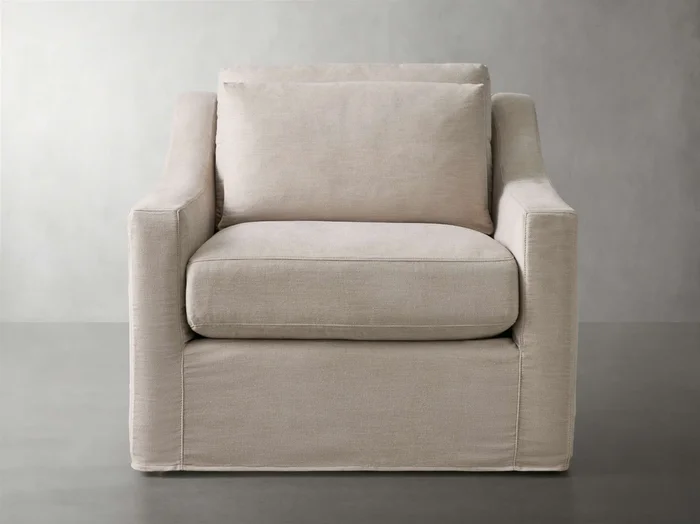 Ashby Slipcovered Swivel Chair
