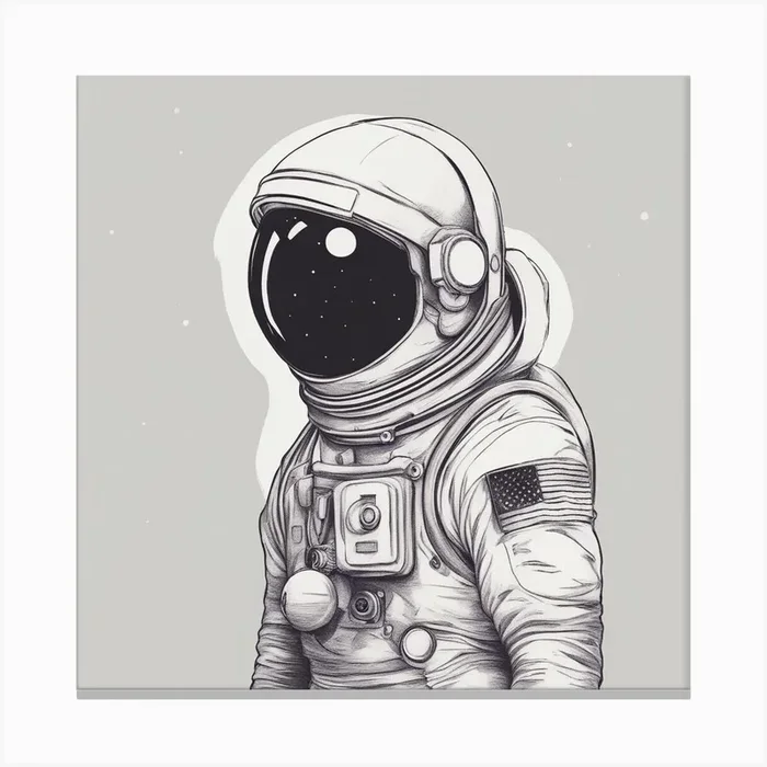 Astronaut art Canvas Print by IslaNovella