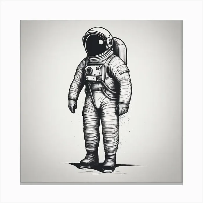 Astronaut In blank Space Canvas Print by IslaNovella