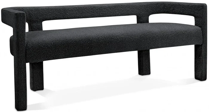 Athena Boucle Fabric Upholstered Bench