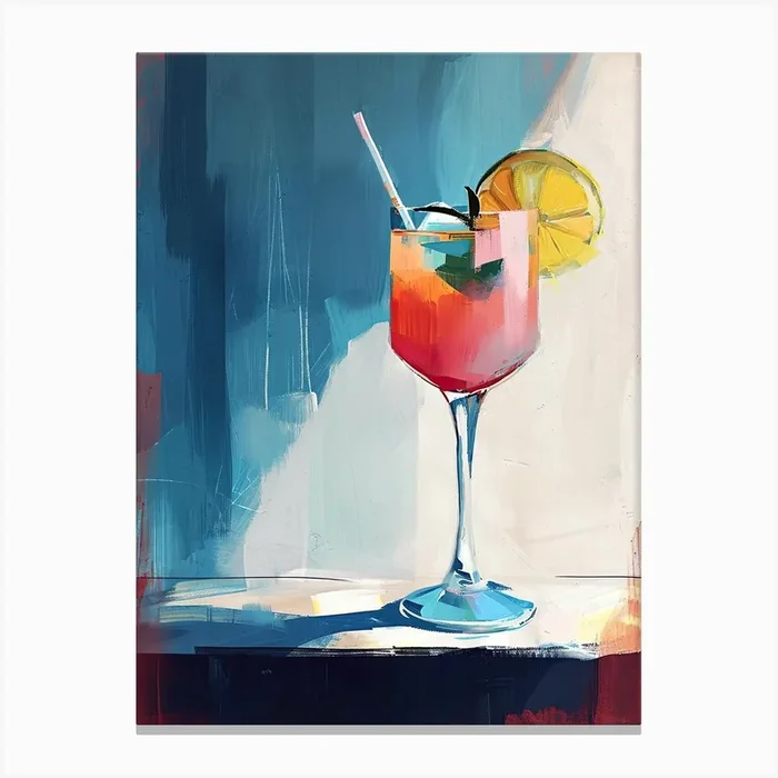 Atomic Ambrosia: Mid-Century Bliss Coctail Canvas Print by Art-Syndicate