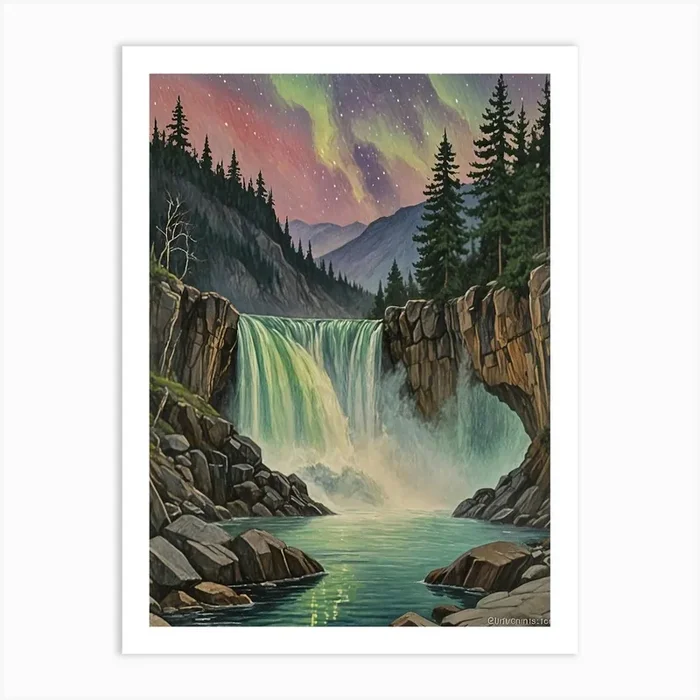 Aurora Falls Art PrintDP by Daydream Pacific