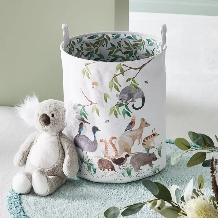 Aussie Native Animals Designer Printed Basket
