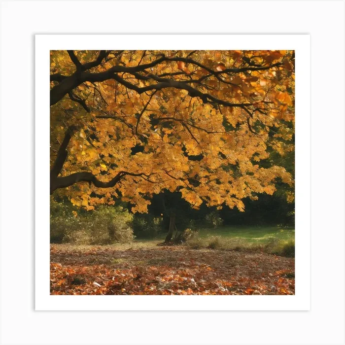 Autumn Leaves On The Ground Art Print by Phsa3456