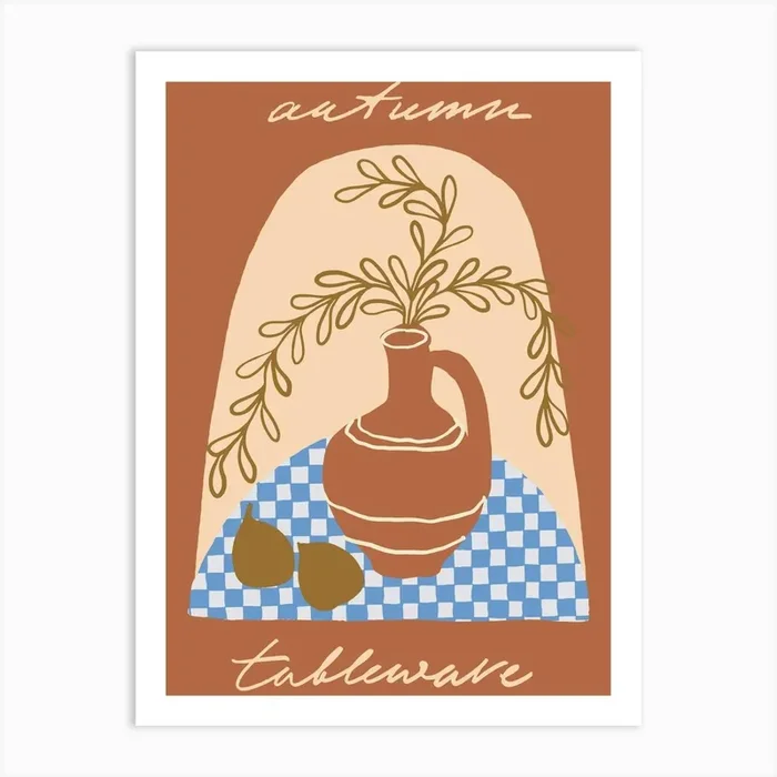 Autumn Tableware 2 Art Print by Henri Matisse Style Prints