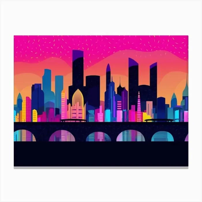 Baku Skyline Canvas Print by The Art of Adventure