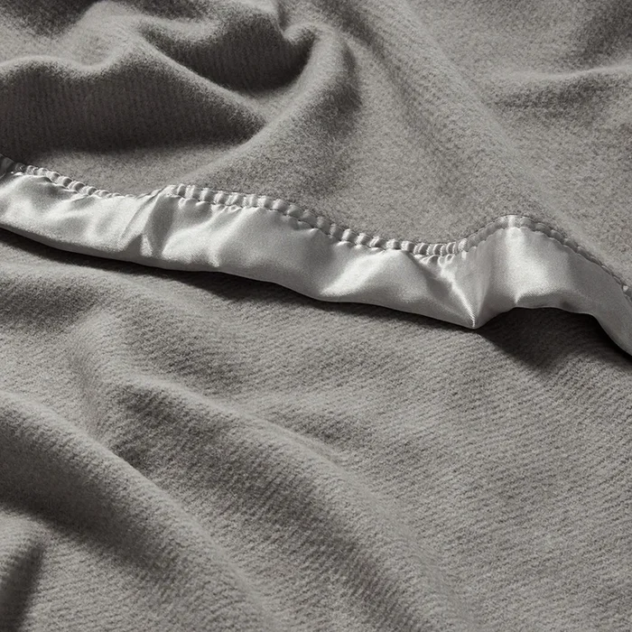 Bamboo Wool Blanket in Pale Grey