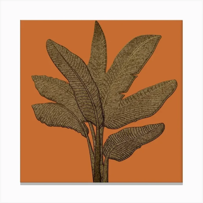 Banana Plant Copper Look Canvas PrintT by Technonl