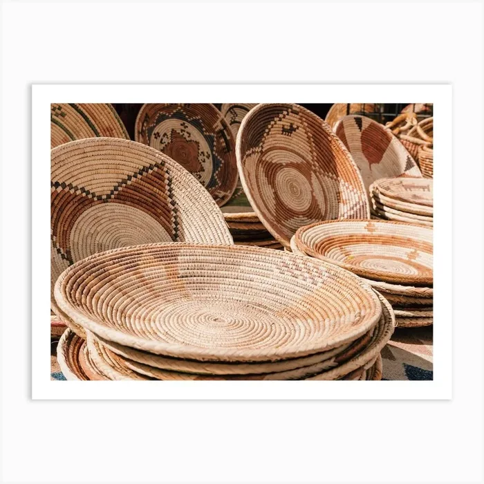 Basket Weaver Market Art PrintGS by Golden Saguaro