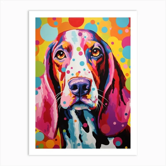 Basset Hound Pop Art Inspired 2 Art Print by PopArt Pals