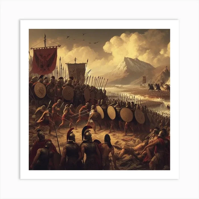 Battle Of Sparta 4 Art PrintZT by Zeno Taron