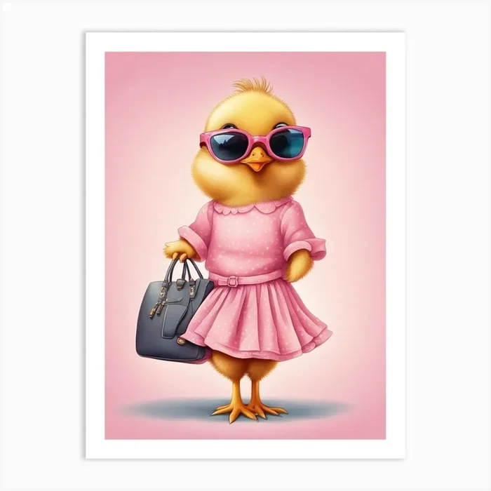 Be Chic Chick Art PrintL by LuciaGeorge