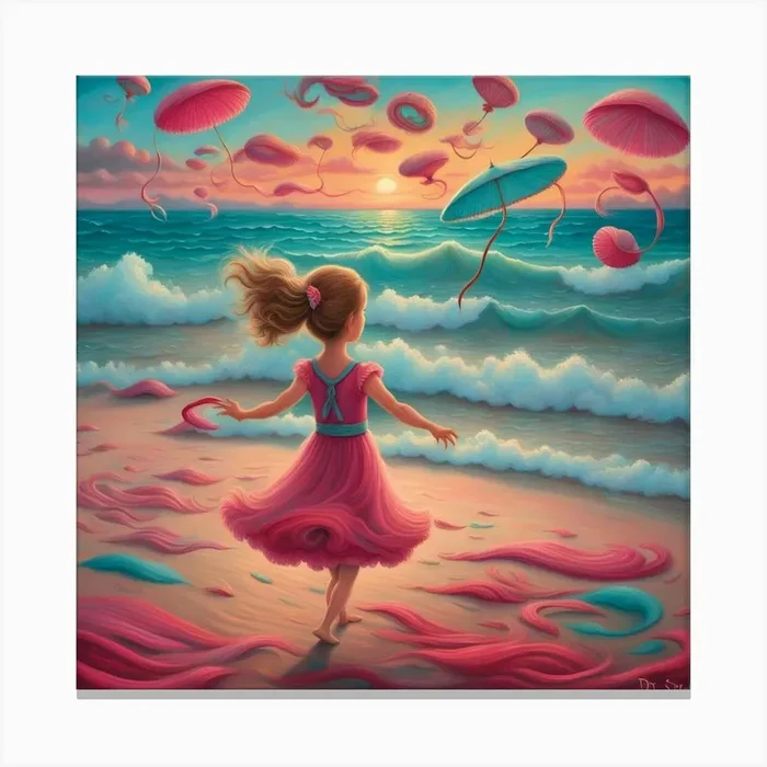 Beach fun Canvas PrintJ by Justme