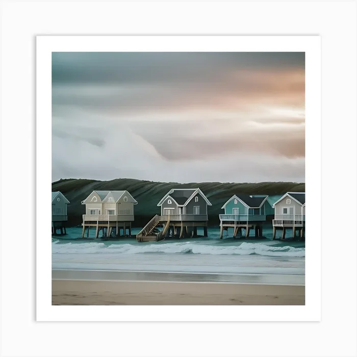 Beach Huts cuteness Art Print by ZCOGRAPHICS