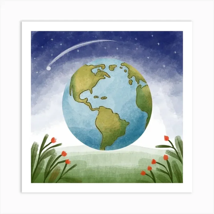 Beautiful Earth Art PrintL by LuciaGeorge