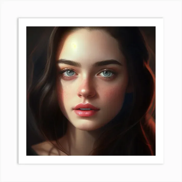 Beautiful Girl Art PrintP by Pixelated
