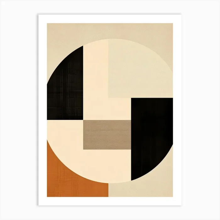 Beige Bauhaus Hanover Horizon Art Print by Art-Syndicate