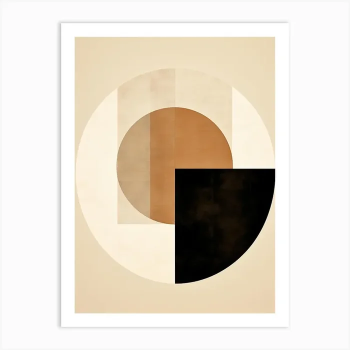 Beige Bauhaus Lustenau Luminance Art Print by Art-Syndicate