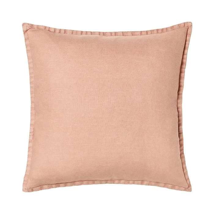 Belgian Clay Vintage Washed Linen Cushion