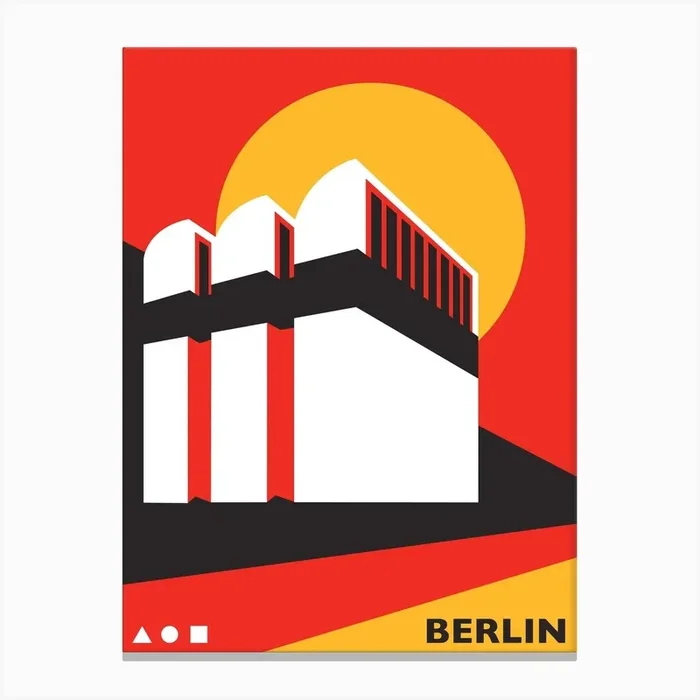 Berlin Red Canvas Print by Rebecca Pymar