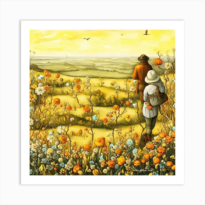 Bird Watchers. by Peter Ghetu. 2024 Art PrintPG by Peter Ghetu