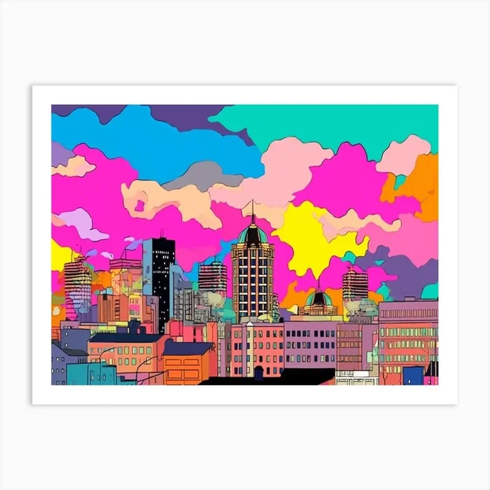Birmingham Skyline Art Print by The Art of Adventure