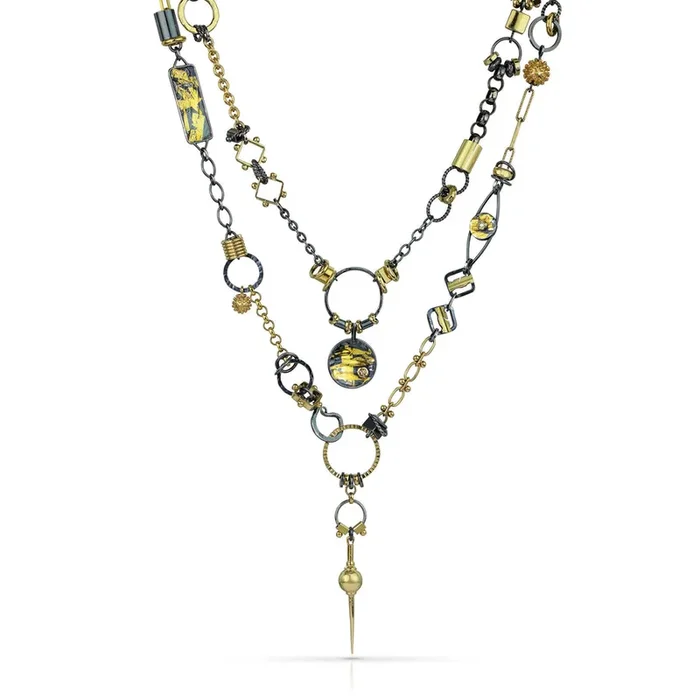 Black and Gold Avalon Necklace
