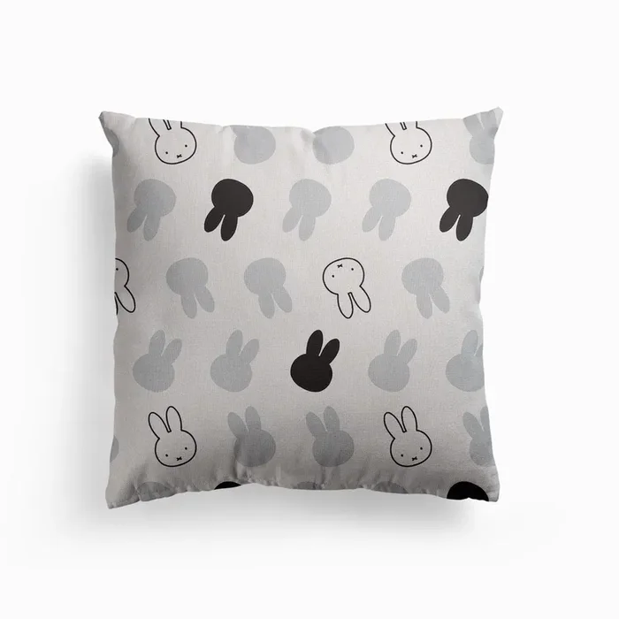Black And White Miffy Canvas Cushion by Miffy Art Prints and Posters