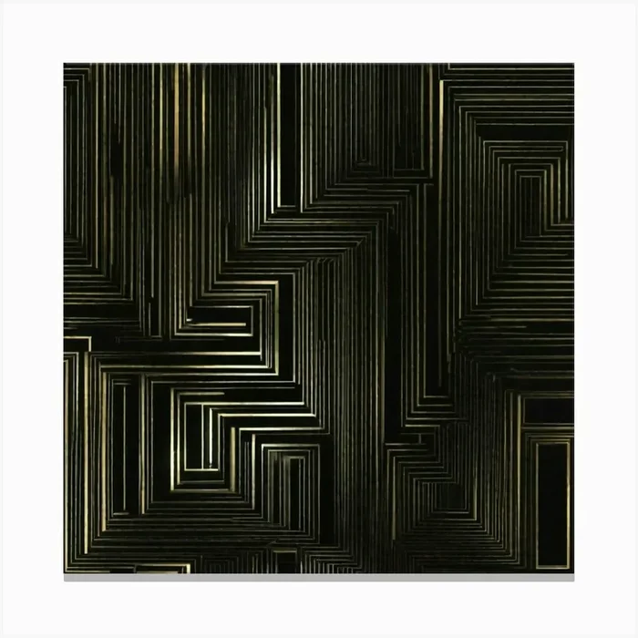 Black design maybe metal Canvas Print by ZCOGRAPHICS