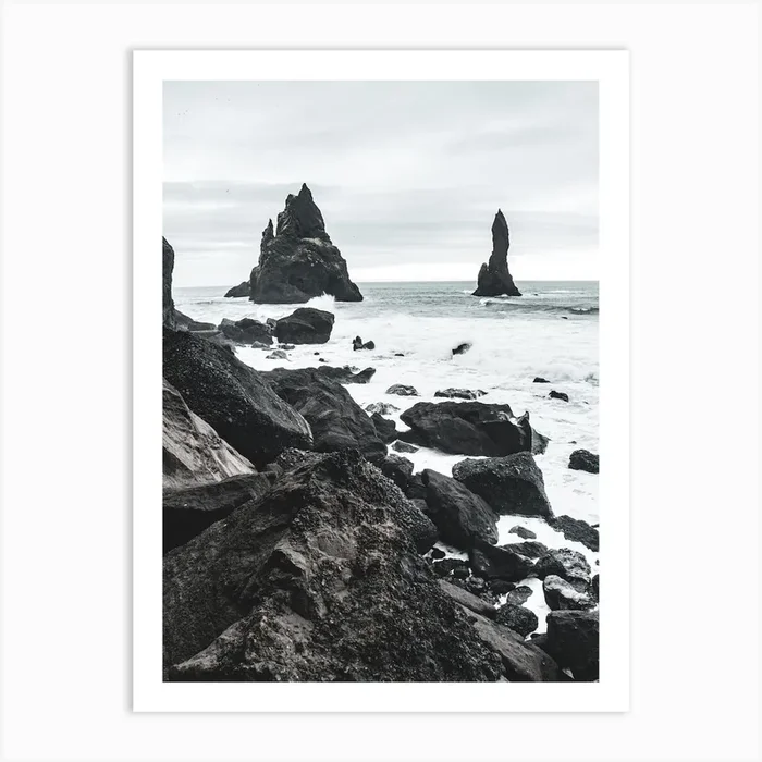 Black Rock Formations 1 Art Print by Victoria Frost
