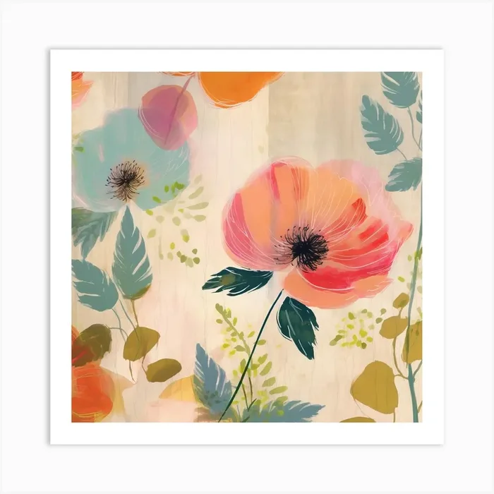 Bloom And Bliss 5 Art Print by LAZAR STUDIO