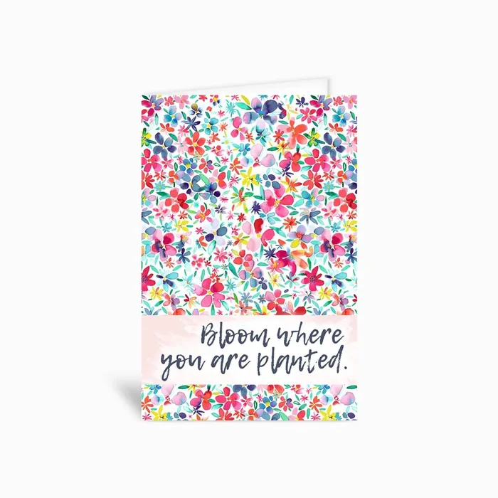 Bloom Where You Are Planted Greetings Card by Ninola Design