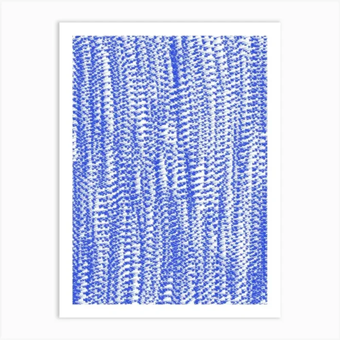 Blue And White Pattern Art Print by Vioje