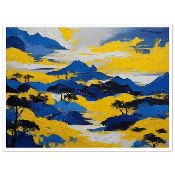 Blue and Yellow Landscape