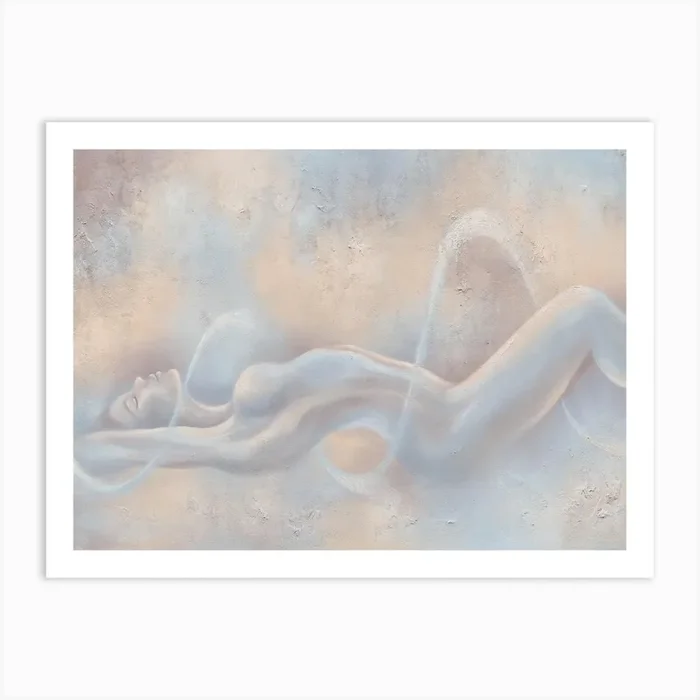 Blue Beautiful Energy Wrap Art Print by Isabella Karolewicz
