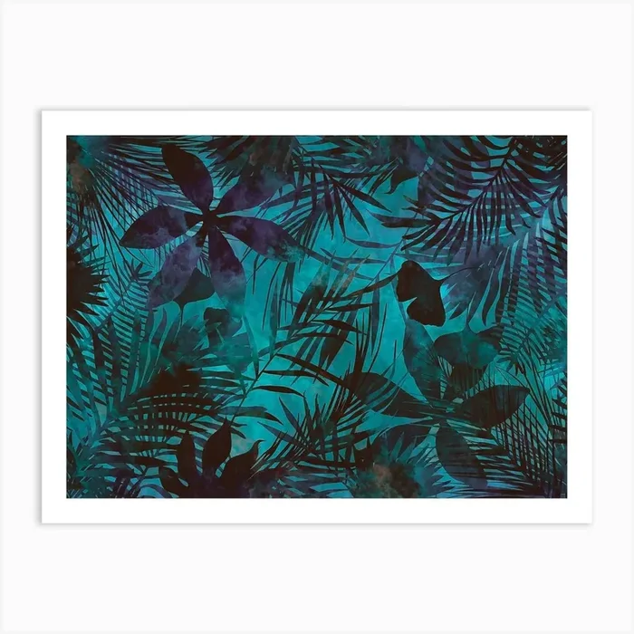Blue Junglei Art Print by Andrea Haase