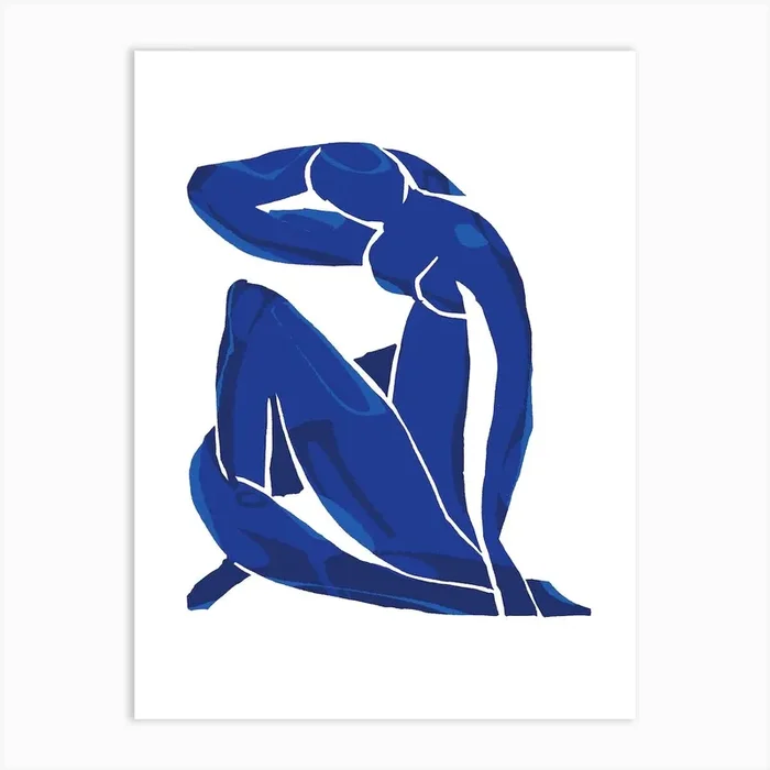 Blue Nudes Matisse Art Print by Nikita Abakumov