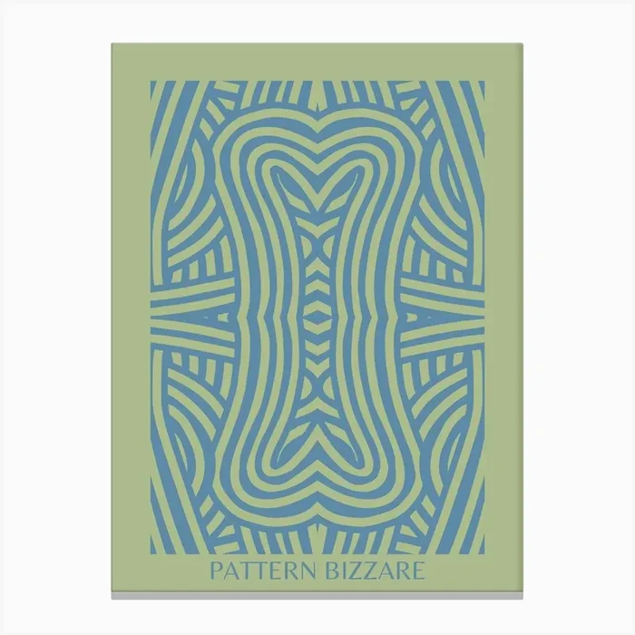 Blue Pattern Bizarre Canvas Print by Little Dean