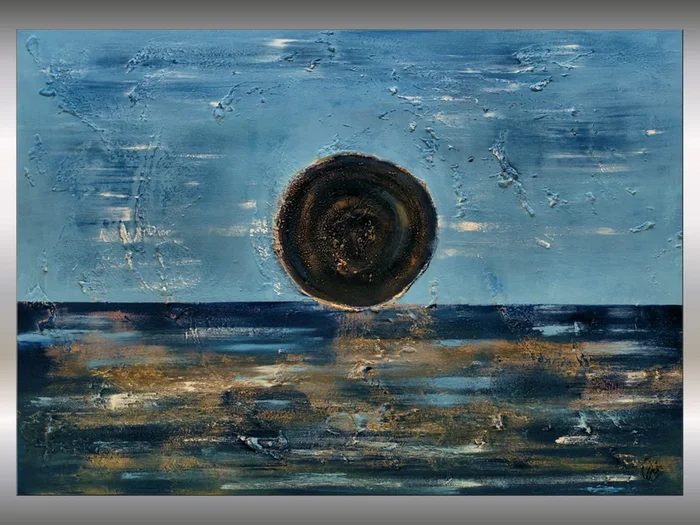 Blue Planet – Abstract – Acrylic Painting – Canvas Art – Wall Art (2022) Acrylic painting by Edelgard Schroer
