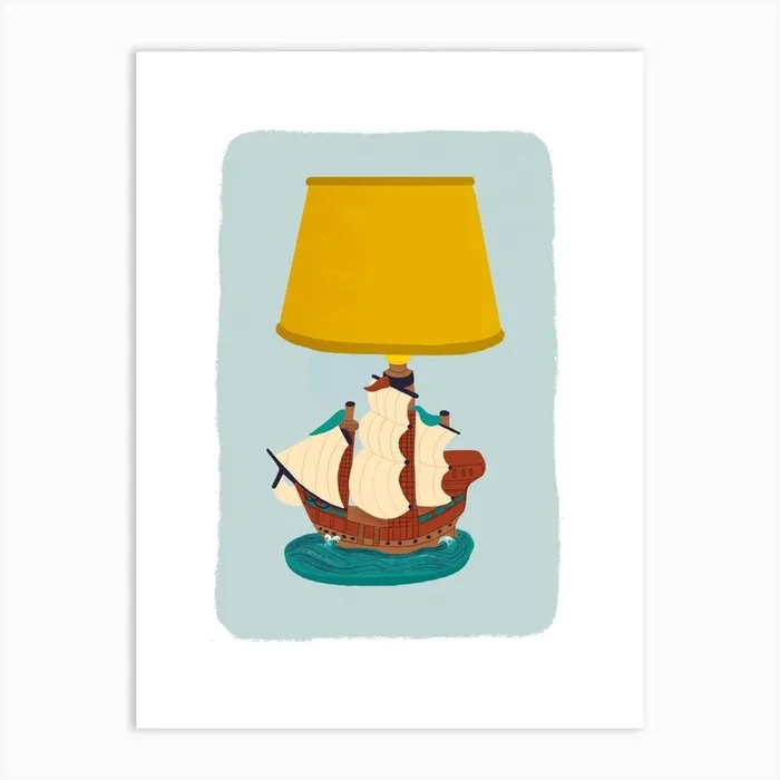 Boat Light Art Print by Thunder and Icecream