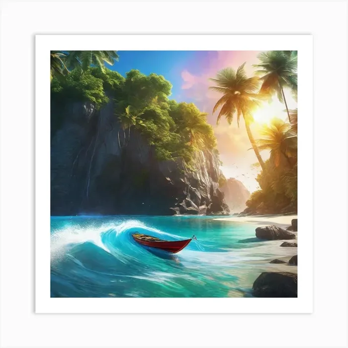 Boat On The Beach 4 Art Print by Noctarius