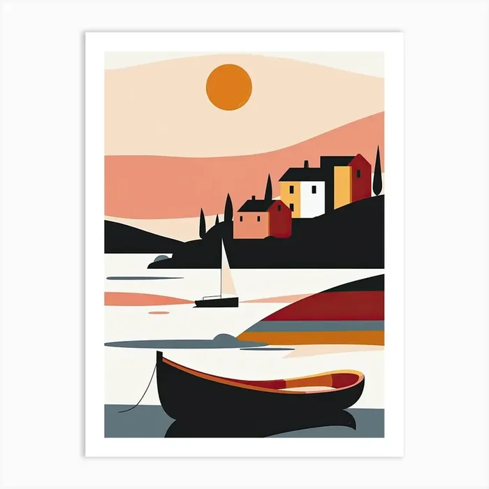 Boat On The Water, Simplicity Art Print by Art-Syndicate