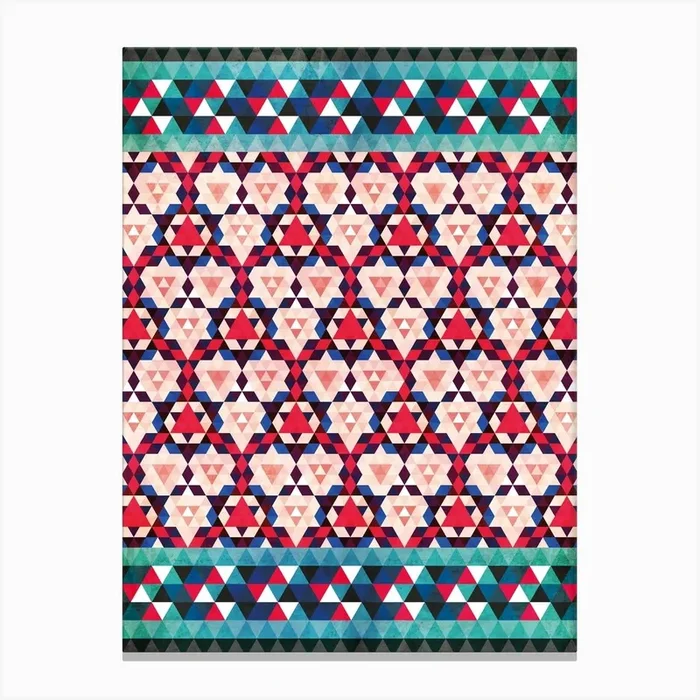 Bohemian Moroccan Mosaic Canvas Print by Pia Kolle
