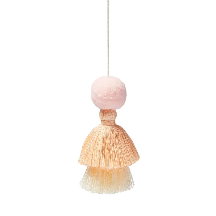 Boho Pink Pom Pom Tassel Decoration